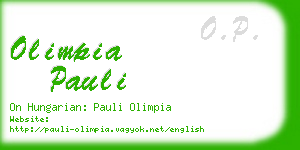 olimpia pauli business card